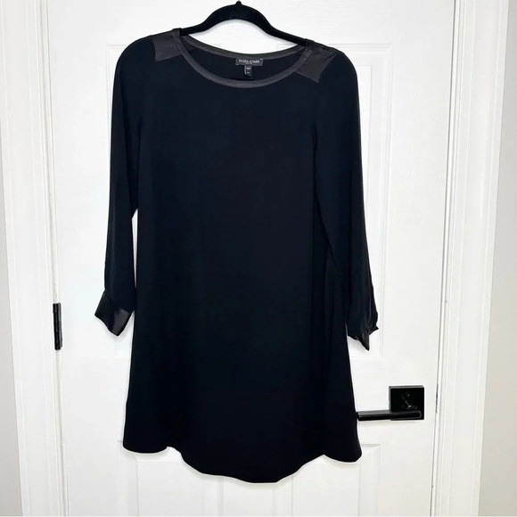 EILEEN FISHER 100% Silk Crepe Georgette Long Sleeve Tunic/Dress Size PP (2-4P) - Picture 1 of 7